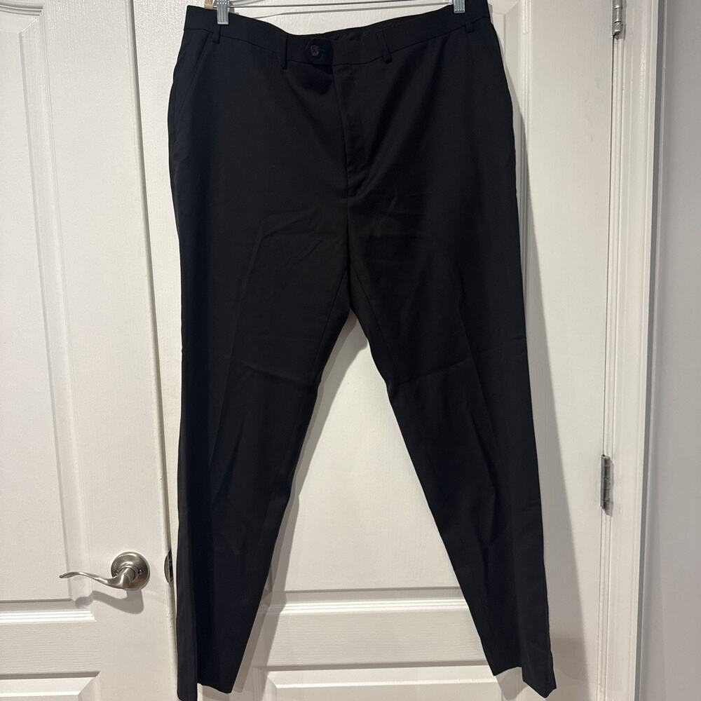 Lauren Ralph Lauren Men's Black Dress Pants Straight Leg Wool Blend 42x32